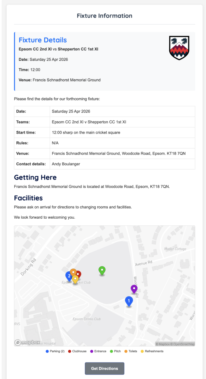 Match Confirmation Email