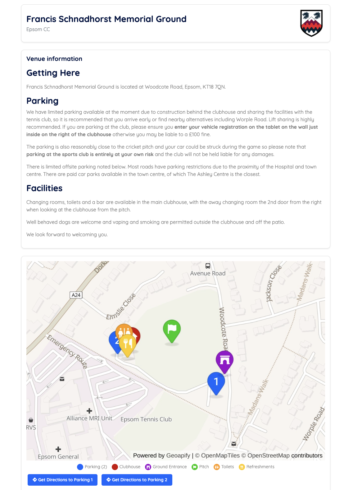 Fixture Confirmation Email
