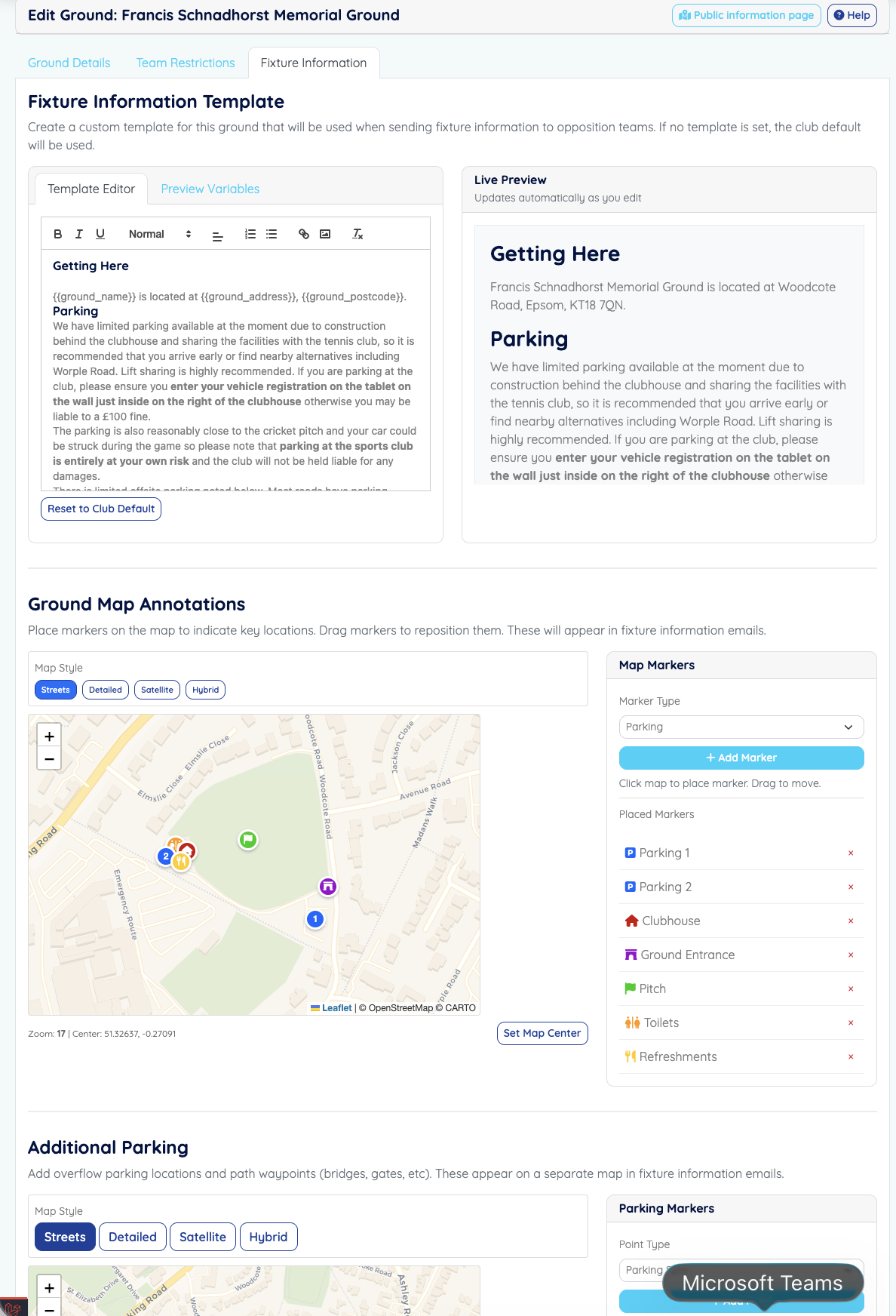 Ground Map Annotations